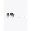Subsystem - Dita Sunglasses Aviator Yellow Gold/Silver back view three-quarter left