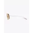 Subsystem - Dita Sunglasses Aviator Yellow Gold/Silver side view