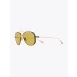 Subsystem - Dita Sunglasses Aviator Black Iron/Gold front frame view three-quarter