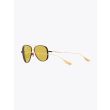 Subsystem - Dita Sunglasses Aviator Black Iron/Gold back frame view three-quarter left