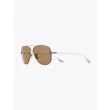 Subsystem - Dita Sunglasses Aviator Antique Silver/Gold front view three-quarter