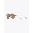 Subsystem - Dita Sunglasses Aviator Antique Silver/Gold back view three-quarter left