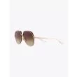 Dita Nightbird-Three Sunglasses White Gold 2