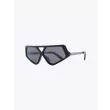 Fakbyfak Cyber Limbo 04/02/06 Sunglasses Solid Black/Solid Black Front Three-quarters