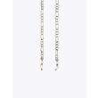 Frame Chain Full Figaro Chain Glasses White Gold 3