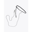 Frame Chain Roller Chain Glasses White Gold 1