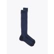 Gallo Long Socks Twin Ribbed Cotton Navy Blue / Blue 1