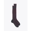 Gallo Long Socks Twin Ribbed Cotton Anthracite / Red 1