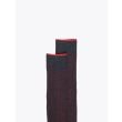 Gallo Long Socks Twin Ribbed Cotton Anthracite / Red 3