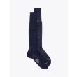 Gallo Long Socks Plain Wool Navy Blue 1