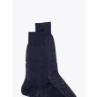 Gallo Short Socks Plain Wool Navy Blue 3