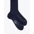 Gallo Short Socks Ribbed Wool Navy Blue 2