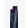 Gallo Long Socks Twin Ribbed Cotton Blue / Silver 3