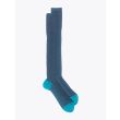 Gallo Long Socks Twin Ribbed Cotton Turquoise 1