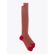Gallo Long Socks Twin Ribbed Cotton Red 1