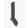 Gallo Long Socks Twin Ribbed Cotton Green 1