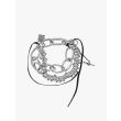 Goti BR1154 Silver Bracelet w/Leather