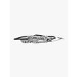 Goti BR1154 Silver Bracelet w/Leather Back View