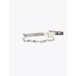 Goti Distressed Metal Ball Bracelet Silver / Leather White 1
