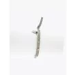 Goti Distressed Metal Ball Bracelet Silver / Leather White 4