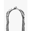 Goti CN1171W Silver Necklace w/Cotton Black Closinf Details