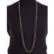 Goti CN1247 Silver Necklace w/Stone Chain Front View