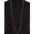 Goti CN1249 Silver Necklace w/Stone Front View