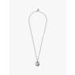 Goti CN569 Silver Necklace w/Rings Front View