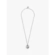 Goti CN569 Silver Necklace w/Rings Front View
