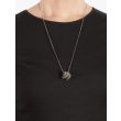 Goti CN914 Silver Necklace w/Frames Details with Model