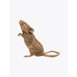 Goti Brass Lucky Mouse Gold-tone Side View
