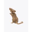 Goti Brass Lucky Mouse Gold-tone Three-quarter view