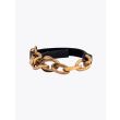 Goti Bracelet BR2043 Gold-Plated Silver/Leather Front View
