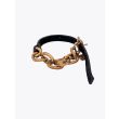 Goti Bracelet BR2043 Gold-Plated Silver/Leather Front View
