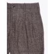 Giab's Archivio Verdi Wool Pleated Pants Herringbone Brown 4