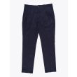 Giab's Archivio Verdi Pleated Pants Cotton Navy Blue Front View