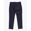 Giab's Archivio Verdi Pleated Pants Cotton Navy Blue Back View