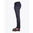 Giab's Archivio Verdi Pleated Pants Cotton Navy Blue Side View 