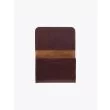Il Bisonte C0470 Vintage Cowhide Leather Card Case Brown Front Open