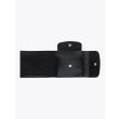 Il Bisonte C0976 Man’s Vintage Cowhide Leather Wallet Black Front Inside with Coin Pocket