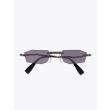 Kuboraum Mask H40 Frameless Sunglasses Black with folded temples front view