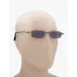 Kuboraum Mask H40 Frameless Sunglasses Black with mannequin three-quarter right view