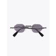 Kuboraum Mask H45 Frameless Sunglasses Black frame with temples folded front view