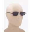 Kuboraum Mask P55 Frameless Rectangle Sunglasses Black with mannequin three-quarter right view