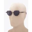 Kuboraum Mask P58 Frameless Cat-Eye Sunglasses Black with mannequin three-quarter left view