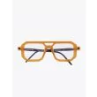 Kuboraum Mask P8 D-Frame Glasses Caramel with folded temples front view