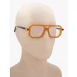 Kuboraum Mask P8 D-Frame Glasses Caramel with mannequin three-quarter right view