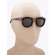 Kuboraum Mask W1 Round-Frame Sunglasses Honey/Black with mannequin three-quarter right view