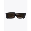 Kuboraum Mask X11 Hybrid-Frame Sunglasses Black Shine frame with temples folded front view