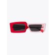 Kuboraum Mask X11 Hybrid-Frame Sunglasses Red/Coral Neon frame with folded temples front view